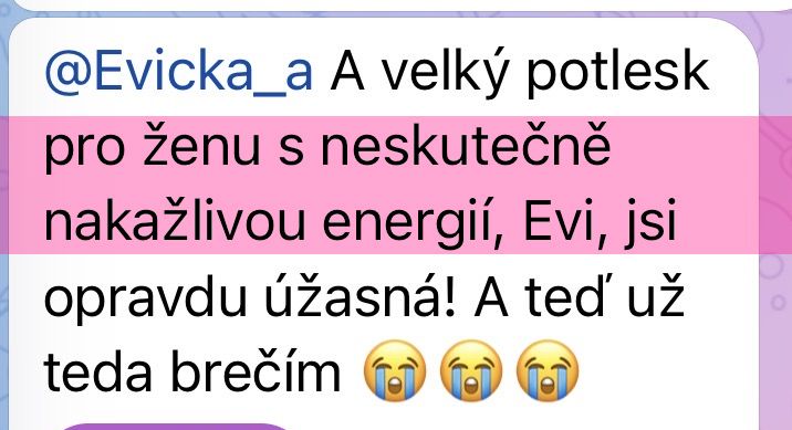 Zpráva od Evči o Evině energii